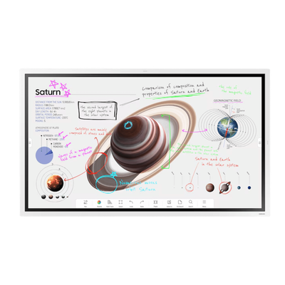 Pantalla Interactiva Digital / 55 Pulgadas / 4K UHD 3840×2160 / Touch IR 20 Puntos / Whiteboard 4 Usuarios / Tizen 9.0 / Wi-Fi / Bluetooth
