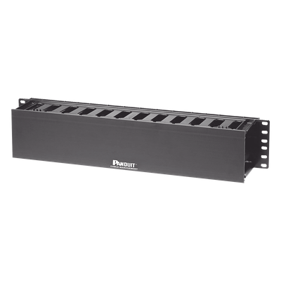 Organizador de Cables Horizontal / Rack 19in / 2UR / Frontal / PatchLink / ABS