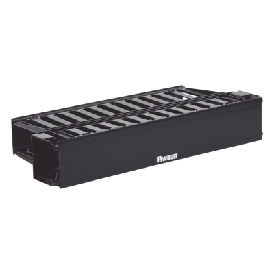 Organizador de Cables Horizontal / Doble Frontal y Posterior / 2UR / 19in / Con Tapa Extendida
