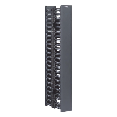 Organizador Vertical de Cable / Doble Frontal y Posterior / 22.5 UR / 4.9in Ancho / 41.5ft Altura / Negro