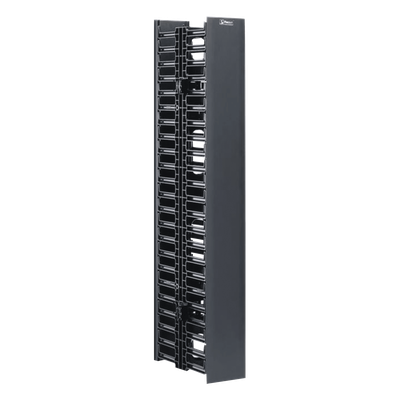 Organizador Vertical de Cables / Doble Cara / 45 RU / 5x12in / 4.9in Ancho / 6.9ft Altura / Negro