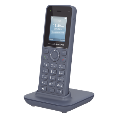 Teléfono IP Inalámbrico / Wi-Fi 6 Dual Banda / 2 Líneas SIP / 2 Cuentas SIP / Bluetooth / USB-C / Voz HD Opus / 6 Horas Conversación / 120 Horas Espera