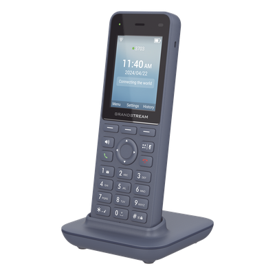 Teléfono IP Inalámbrico / Wi-Fi 6 Dual Band / 3 Cuentas SIP / 3 Líneas / Voz HD / Bluetooth / Pantalla 2.4″ / Batería 3000 mAh