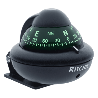 Brújula de Navegación Marina / Dial Directo 2″ (51 mm) / Montaje Reversible 300° / Iluminación Nocturna Verde / Compensación Magnética