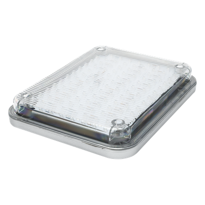 Luz de Advertencia LED / 104 LEDs / 9×7″ / 12 VCC / 1 A / Fijo y Parpadeante / Montaje Permanente