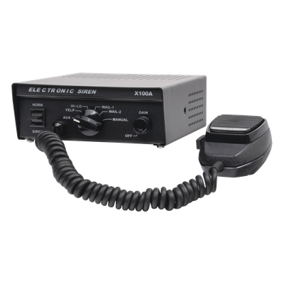 Sirena Vehicular / 100 W / 115 dB / 12 VCC / 6 Tonos Programables / Micrófono Integrado