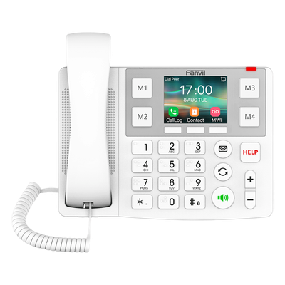 Teléfono IP / Pantalla 3.5 Pulgadas / Wi-Fi Dual Band / Botones Braille / Bluetooth 4.2 / PoE / 2 Líneas SIP