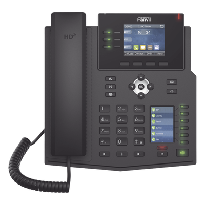 Teléfono IP Empresarial / 12 Líneas SIP / Pantalla Dual Color / 30 Teclas DSS/BLF / Gigabit PoE / Audio HD Opus