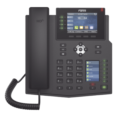 Teléfono IP Empresarial / 16 Líneas SIP / Pantalla LCD 3.5