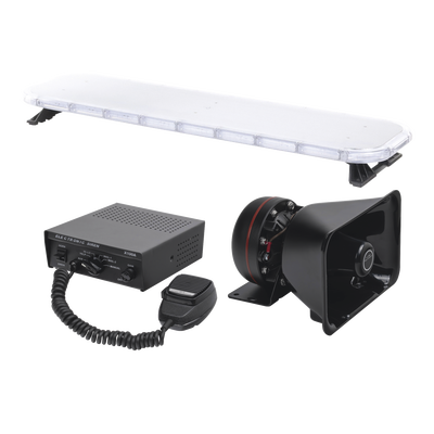 Kit de Señalización para Unidades de Seguridad / Barra LED 132 Unidades G3 HyperLux / Sirena 100W 7 Tonos / Bocina Uso Rudo 8 Ohms / IP65 / Controlador 45 Patrones / 116.84 cm (3.83 ft) de Largo