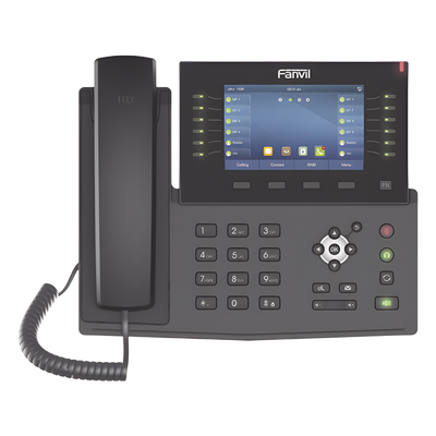 Teléfono IP Empresarial / 20 Líneas SIP / Pantalla Táctil 5′ / 60 Teclas DSS / Bluetooth / PoE 802.3af / Dual Gigabit / Video H.264