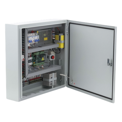 Controlador de Bolardos Hidráulicos / 220 VAC / 4 Bolardos Simultáneos / Activación por Contacto Seco / Entrada de Seguridad Antiobstáculos