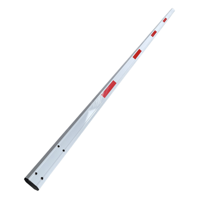 Brazo Recto para Barrera / Aluminio 4 m (13.1 ft) / Bandas Reflectantes Rojas / Sin Iluminación / Exterior