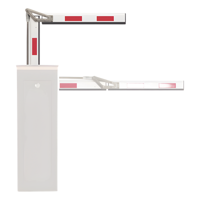 Brazo Articulado para Barrera / 4 m (13.1 ft) / Doble Sección / Aluminio Anticorrosivo / Ángulo Ajustable 90° / Reflectivo