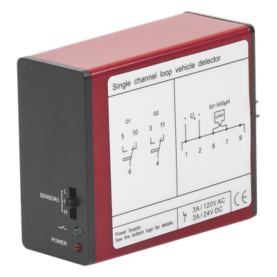 Sensor de Masa Vehicular / 1 Canal / 12/24 VAC/VCC / Salidas NC/NO / Modo Presencia y Pulso / Exterior