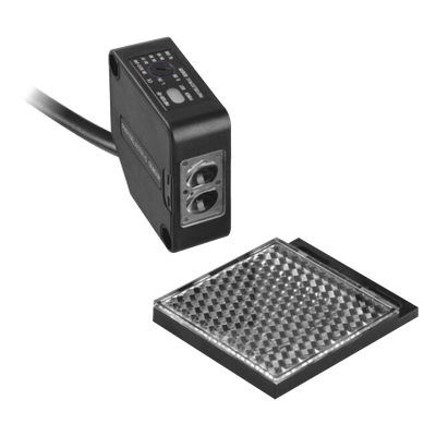 Detector Fotoeléctrico / Alcance Ajustable 0-7 m (0-23 ft) / Salida Relevador 24 VCC @ 3A / IP65 / LED de Alineación / 12-24 VCC