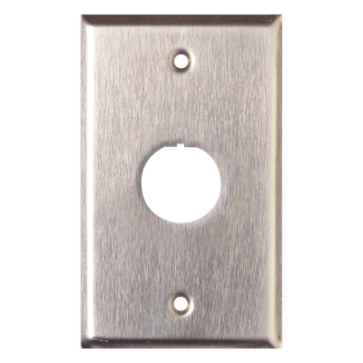 Placa de Pared Reforzada / Acero Inoxidable / 1 Puerto / IP44 / Industrial