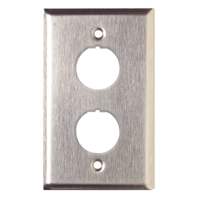 Placa de Pared Reforzada / Acero Inoxidable / 2 Puertos / IP44 / Industrial