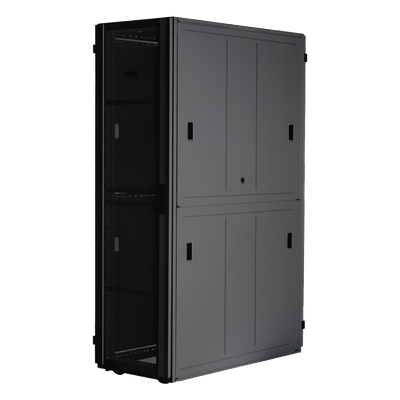 Gabinete para Centro de Datos / 42 UR / 600 mm de Ancho / 1200 mm de Profundidad / Carga Estática 1588 kg / Ventilación 80% / Acero Soldado