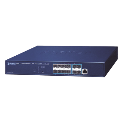 Switch Administrable Capa 3 / 12 Puertos SFP+ 10G / CPU MIPS 800 MHz / 1U Rack / 30.2W