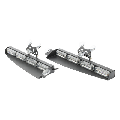 Luz de Visera LED / 32 LEDs de 3W / 22 Patrones Configurables / 96W / 12 VCC / Interior Rojo/Azul
