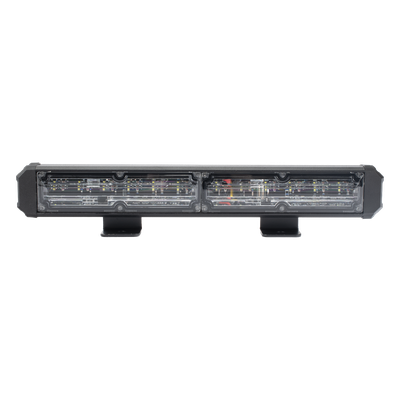 Barra de Luz de Advertencia / 2 Módulos LED / 10 Patrones de Destello / 10.8′ (274 mm) / 10-30 VCC / 1.7 A Máximo