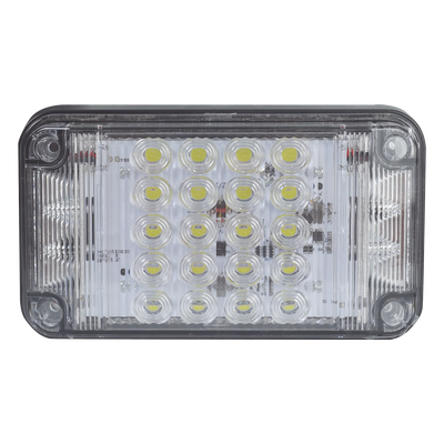 Luz de Advertencia LED / 7×4″ / 66 LED / 12 VCC / 1 A / 10 Patrones de Destello / Luz de Trabajo Integrada