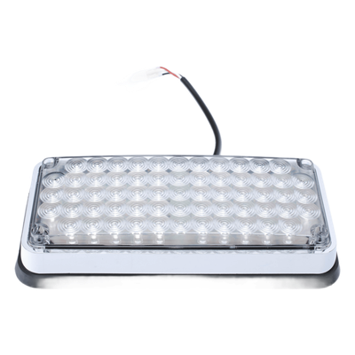 Luz de Advertencia LED / 7×3″ / Bicolor Rojo/Claro / 66 LEDs / 12 VCC / 10 Patrones de Destello / Montaje Permanente