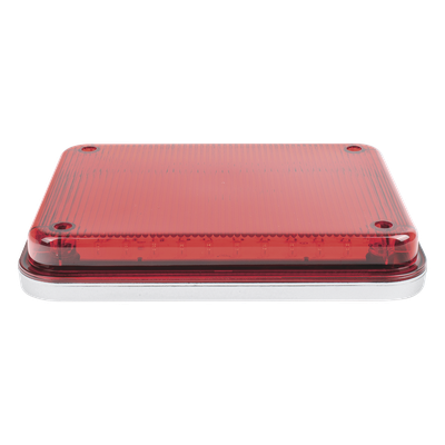 Luz de Advertencia LED / 104 LEDs / 9×7″ / 12 VCC / 1 A Máx / 10 Patrones de Destello / Montaje Permanente / Rojo