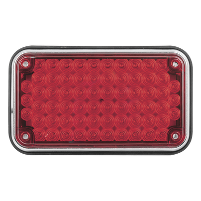 Luz de Advertencia LED / 6×4″ / 66 LEDs / 12 VCC / 1 A / 10 Patrones de Destello / Montaje Permanente / Color Rojo