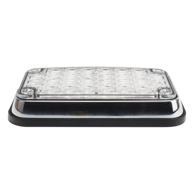 Luz de Advertencia LED / 6 x 4 pulgadas / Bicolor Rojo/Claro / 66 LED / 12 VCC / 10 Patrones de Destello