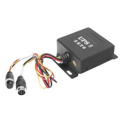 UPS para Videovigilancia Móvil / 24 VDC / 2000 mAh / 20 min Autonomía / Anti-vibración / -10°C a 60°C / Conector Aviación