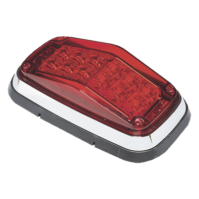 Luz de Advertencia LED / 8 x 4″ (203.2 x 101.6 mm) / 12 LEDs / 11 Patrones / 12-30 VDC / IP67 / SAE J845 J595