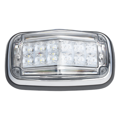 Luz de Advertencia LED / 8 x 4 in / 12 LEDs / 11 Patrones de Destello / IP67 / 12-30 VDC / SAE J595 J845