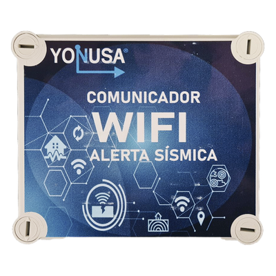 Comunicador WiFi para Alerta Sísmica / 2.4 GHz / 802.11 b/g/n / 2 Salidas de Contacto Seco / 12 VCD