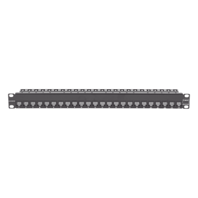 Patch Panel / 24 Puertos / Blindado / Cat 6A / Plano / 1UR