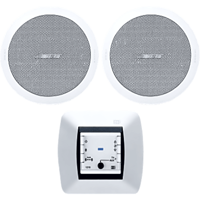 Kit de Audio Residencial / Mando Bluetooth / 2 Bocinas de Techo / 2+2W RMS / 16Ω / Cobertura 150°