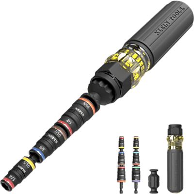 Desarmador de Impacto / 14 en 1 / Magneto de Tierras Raras / Almacenamiento Dual / Asistente de Torque / Dados 7-14 mm