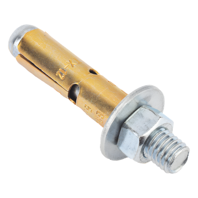 Taquete de Expansión / Cuerda 1/2″ (13 mm) / Largo 3 1/2″ (89 mm) / Carga Tensión 760 kg / Carga Cortante 848 kg / Camisa Corta Robusta