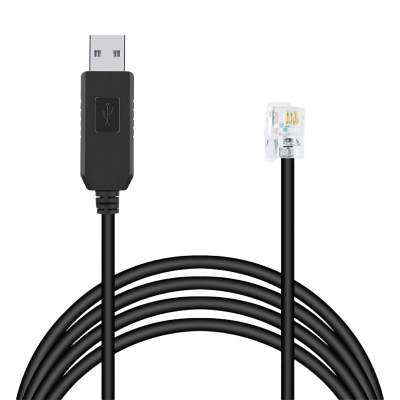 Cable Serial / RJ-9 a USB-A / 200 cm (6.6 ft) / Negro