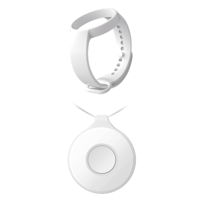 Botón de Pánico Inalámbrico Portátil / IP54 / Comunicación Bidireccional 433 MHz / Batería 35 h / 15 g / Pulsera Integrada