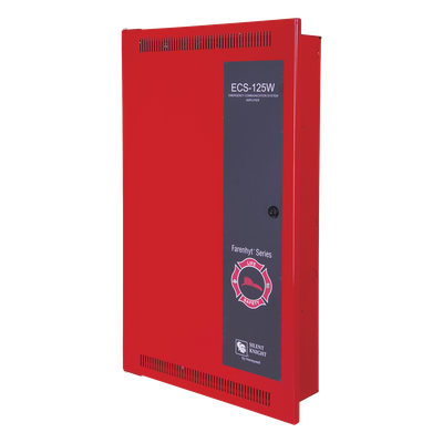 Amplificador de Evacuación por Voz / 125 W / 4 Circuitos de Altavoz Expandibles a 8 / Fuente con Respaldo de Batería / Supervisión 6 Hilos