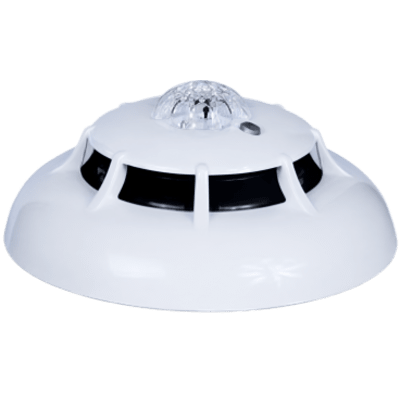 Detector Multicriterio de Humo y Temperatura / 5 Modos Configurables / Aislador de Cortocircuito EN54-17 / Certificación EN54-5/7/17 / Consumo 200 µA en Reposo / Diámetro 110 mm (4.3 in)