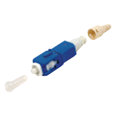 Conector de Fibra Óptica Pre-Pulido / SC/UPC Simplex / Monomodo OS1/OS2 / Re-Terminable / Color Azul