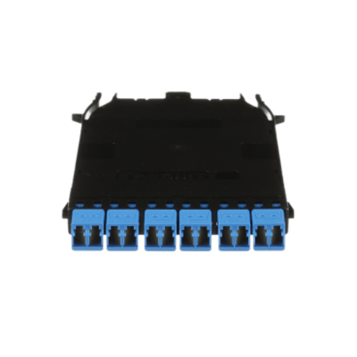 Cassette HD Flex Para 12 Fibras Monomodo OS2, de MPO a 6 Conectores LC Duplex, Método de Polaridad A, Color Azul