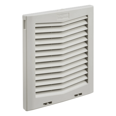 Rejilla de Escape con Filtro / IP54 / Flujo 484 CFM / Instalación Click-Fit / 10 in (254 mm) / Plástico RAL 7035