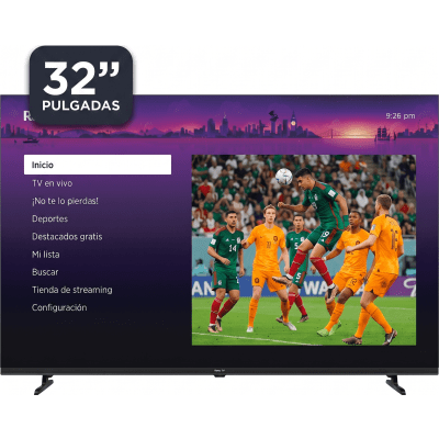 Smart TV QLED / 32 Pulgadas / HD 1366×768 / Wi-Fi / 3 HDMI / VESA 100×100 mm