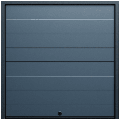 Seccion para puerta de Garage / Lisa / Linea Central / Panel de 21″ / Color GRIS / 12 pies Ancho / Estilo Americana.