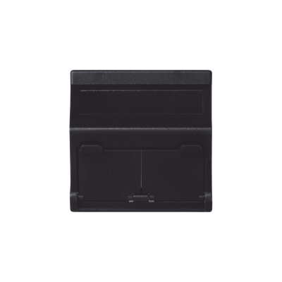 Placa Inclinada Voz y Datos / 2 Módulos RJ45 Keystone / Guardapolvos Integrados / IP20 / 45×45 mm