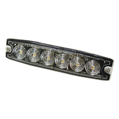 Luz Auxiliar LED / 6 LED / Ámbar / Multivoltaje 12~24 VCD / IP68 / SAE Clase 1 / Perfil Ultra Bajo
